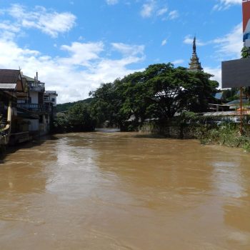 rivier in Chiang Rai, aan de overkant ligt Myanmar